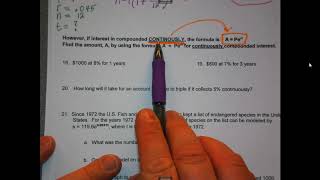 A2 - 7.1-7.2 Part 2 Note Key - Exp Growth and Decay Models 2