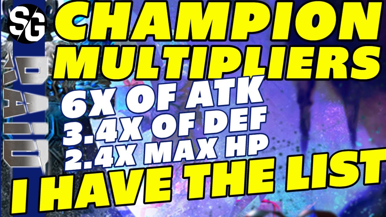 Raid Shadow Legends List Of Champions By Ranking Ayumilove