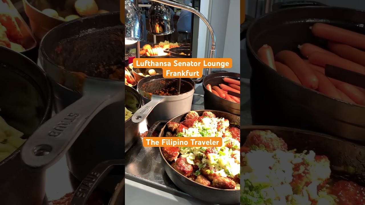 Fantastic food inside the Lufthansa Senator Lounge 