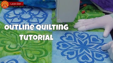How to do Outline Quilting on a Home Machine, Beginner Quilting Tutorial with Leah Day