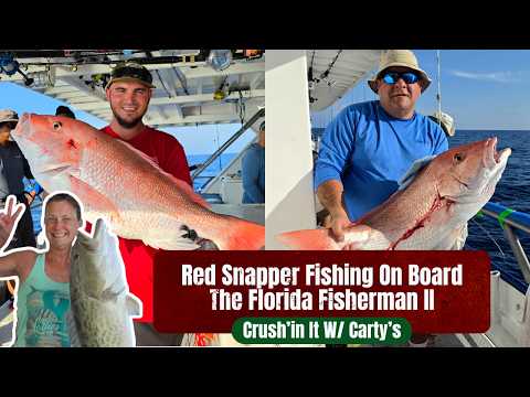 Carrie Carty Heads offshore for Red Snapper Season! Epic Red Snapper Haul! | 6.8.26 39hr Trip