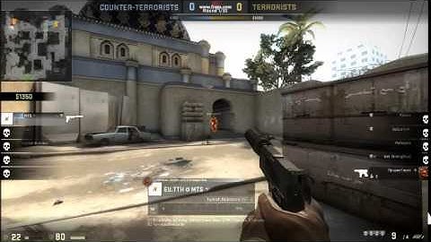 CSGO 1v5 clutch on Dust 2