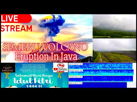 GEMA TAKBIRAN IDUL FITRI, LIVE streaming semeru, volcano eruption in java, indonesia