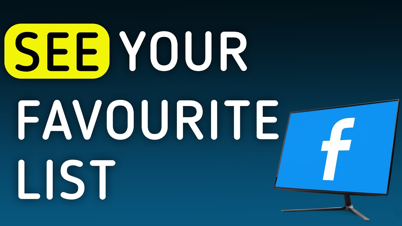 How To See Your Favourite List On Facebook On PC (New Update) - YouTube