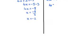 Solving Equations with Negatives