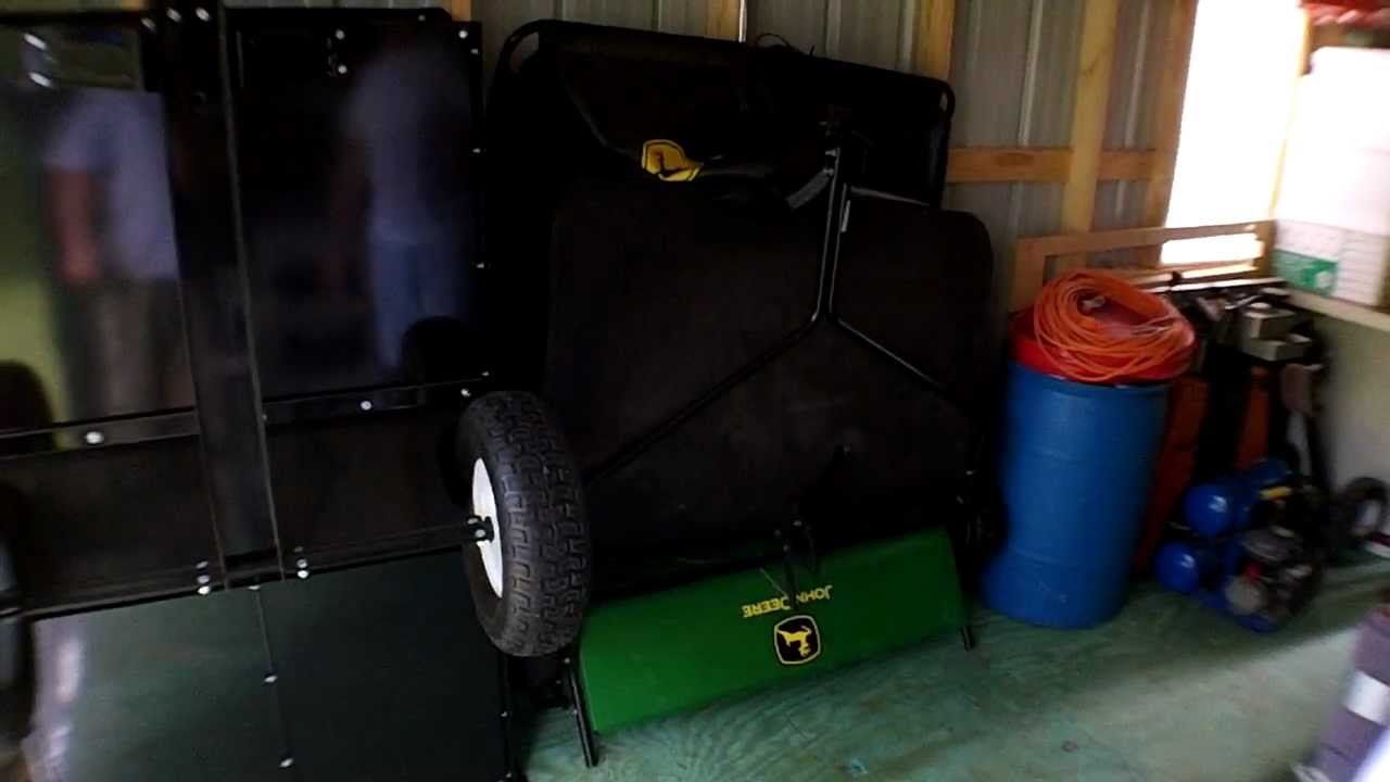 How I Store My 42 Lawn Sweeper Youtube