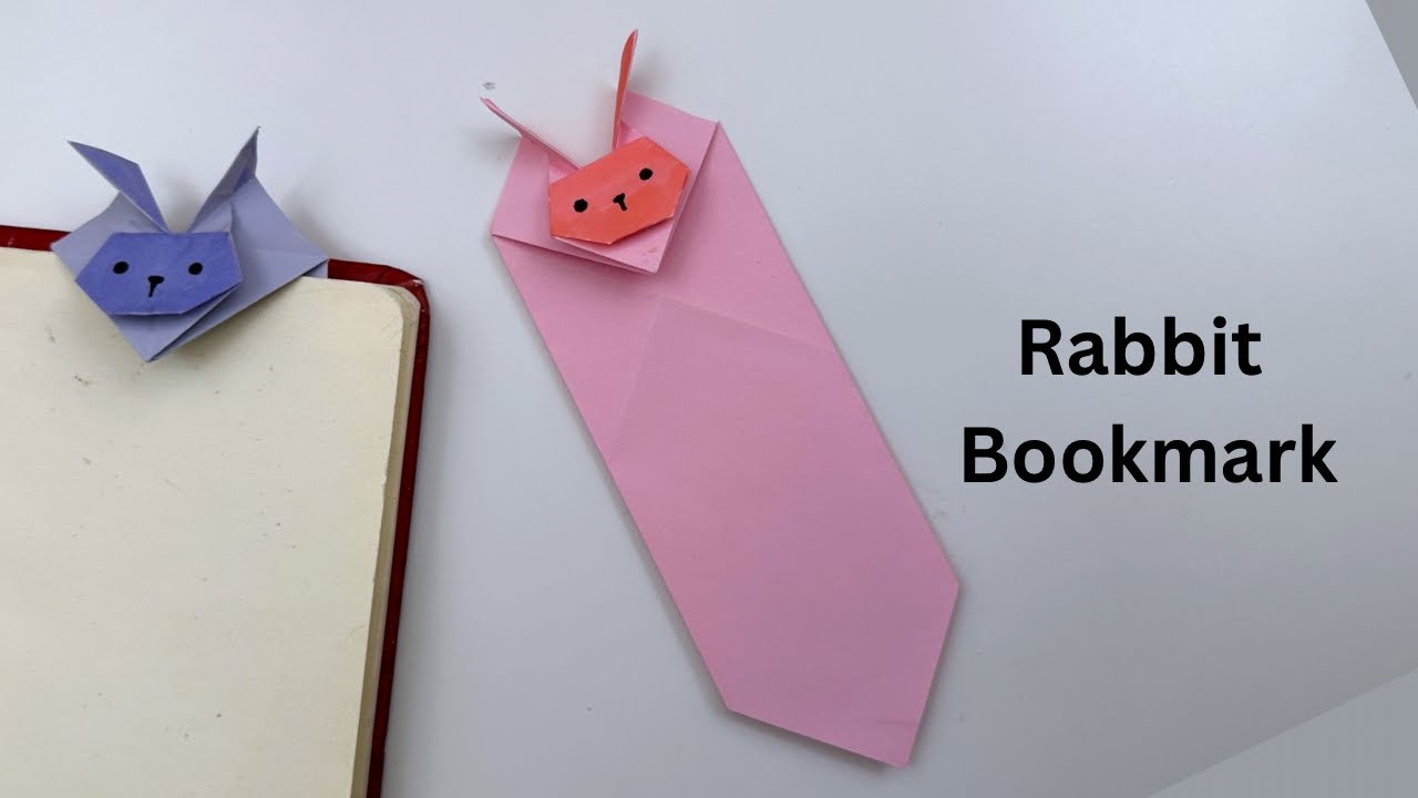Paper Rabbit Bookmark DIY Paper BUNNY rabbit Bookmark/ Paper Crafts For School / Origami ...