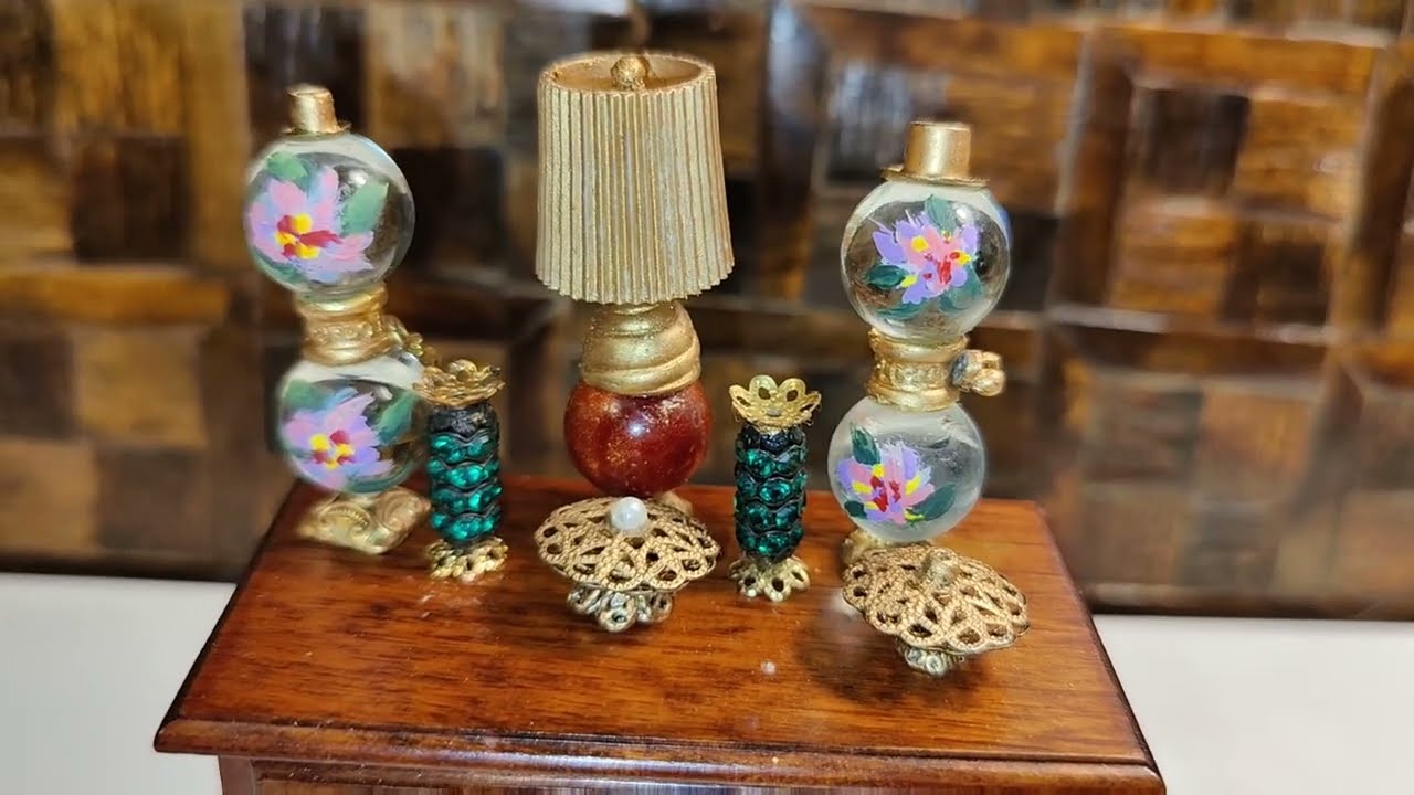 Trash to Treasure Dollhouse Lamps etc.....