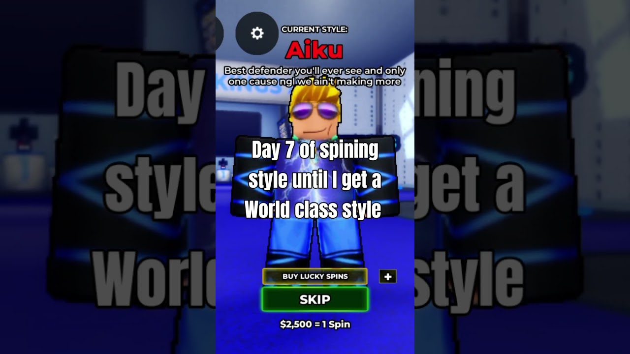 Day 7 of spining style until I get a World class style. 