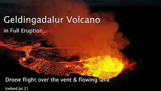 Iceland's Volcano erupts back into Life!  Looking right inside the Crater- 4K