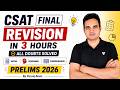 CSAT Complete Revision in One Shot | Important CSAT Concepts &amp; Tricks | Prelims 2026 | Parvej Alam