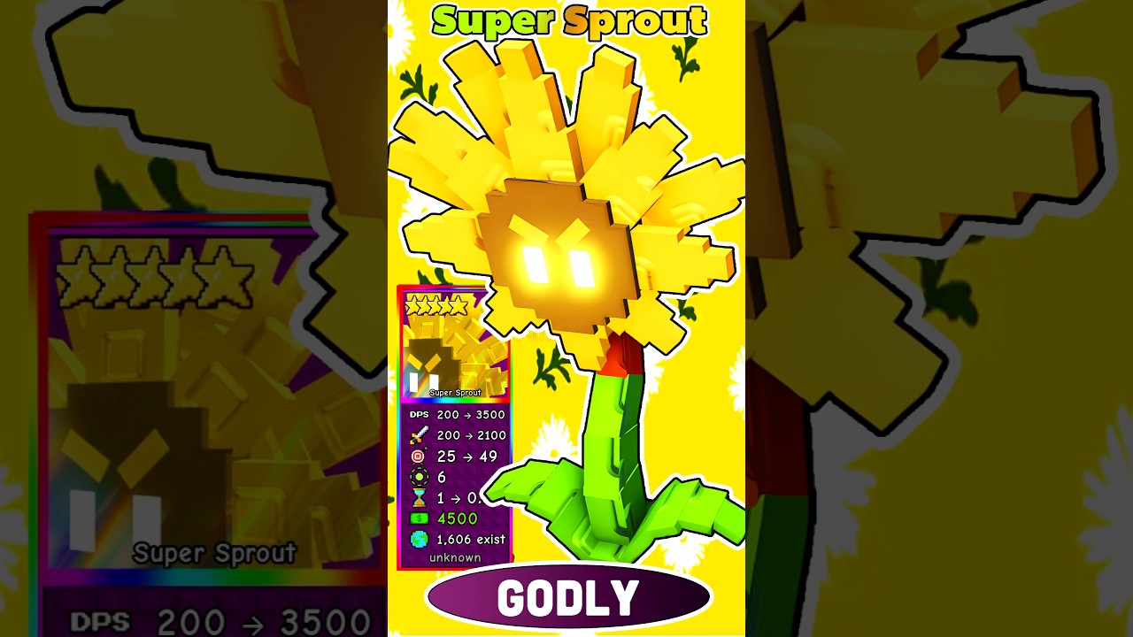 SUPER SPROUT (GODLY) GARDEN TOWER DEFENSE! 