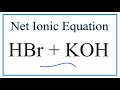 Net Ionic Equations and Spectator Ions