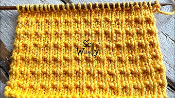 How to knit the Andalusian stitch: A four-row repeat pattern with knits and purls only! - So Woolly