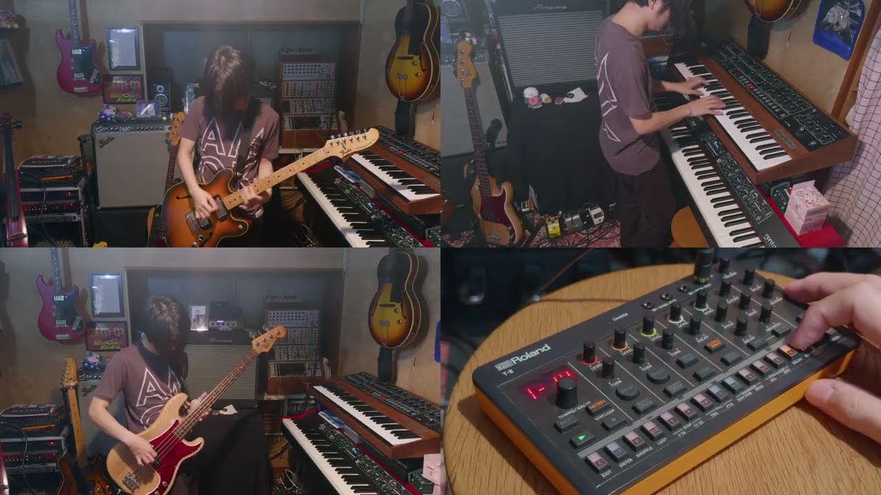 Radiohead - Myxomatosis (Sequential Prophet 5 rev.4 and Roland T-8 Test)