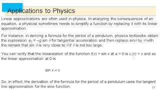 Calculus - Linear Approximations & Differentials