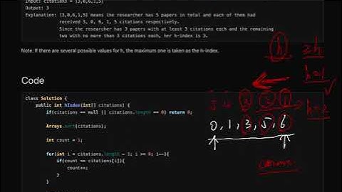 贾考博 LeetCode 274. H-Index