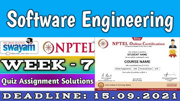 Software Engineering | NPTEL | Week 7 | Assignment 7 Solution | July2021
