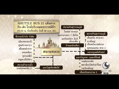 Shuttle bus 21 เส้นทาง อำนวยความสะดวกร่วมงานพระราชพิธีฯ