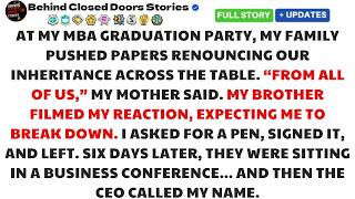 My Family Handed Me Disownment Papers At Graduation Dinner... Until The CEO Called My Name