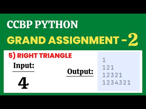 Right Triangle | Grand Assignment - 2 | Python | NxtWave | CCBP 4.0