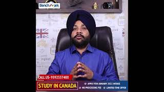 Study in Canada | No processing fee | Apply for January 2022 intake