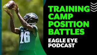 Previewing key position battles ahead of Eagles training camp | Eagle Eye Podcast
