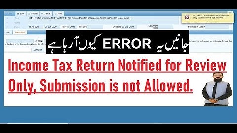 Income Tax Return Notified only for Review Submission is not allowed yet I Tax Return 2024 #tax #fbr