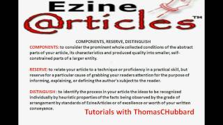 Ezine Articles   Article Syndication Article Components