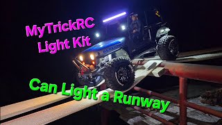 Axial SCX10.3 CJ7  Hobbywing Fusion SE 1200kv Holmes Hobbies Brushless Servo, MyTrickRC light kit.
