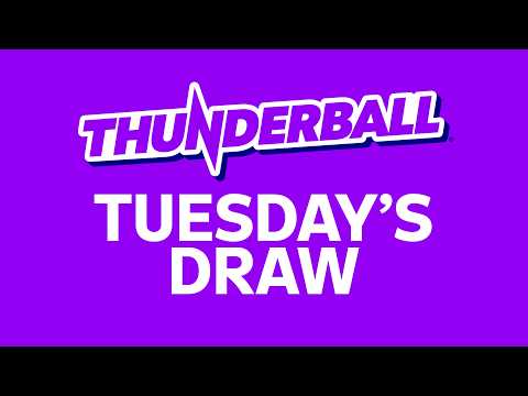 The National Lottery Thunderball draw results from Tuesday 18 August 2026