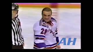 NHL Dec. 2, 1992 Tie Domi,NYR v Bob Probert,DET x2 Feeds + (HL) New York Rangers Detroit Red Wings
