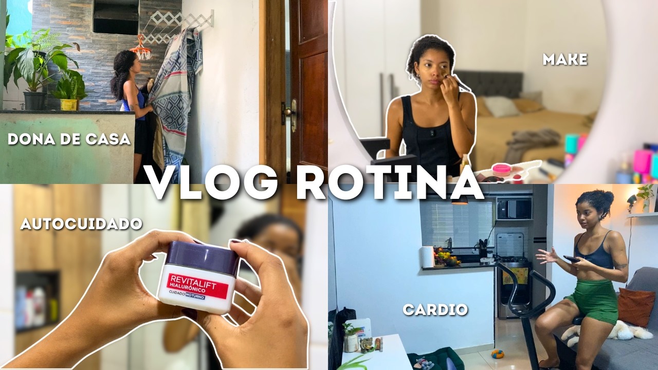 Cuidando da casa, autocuidado, cardio | Vlog vida real