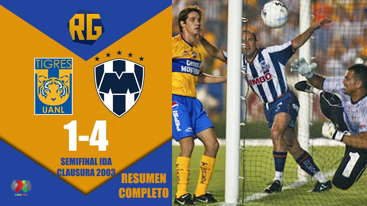 TIGRES 1-4 MONTERREY | RESUMEN | SEMIFINAL IDA CLAUSURA 2003 - CLÁSICO REGIO