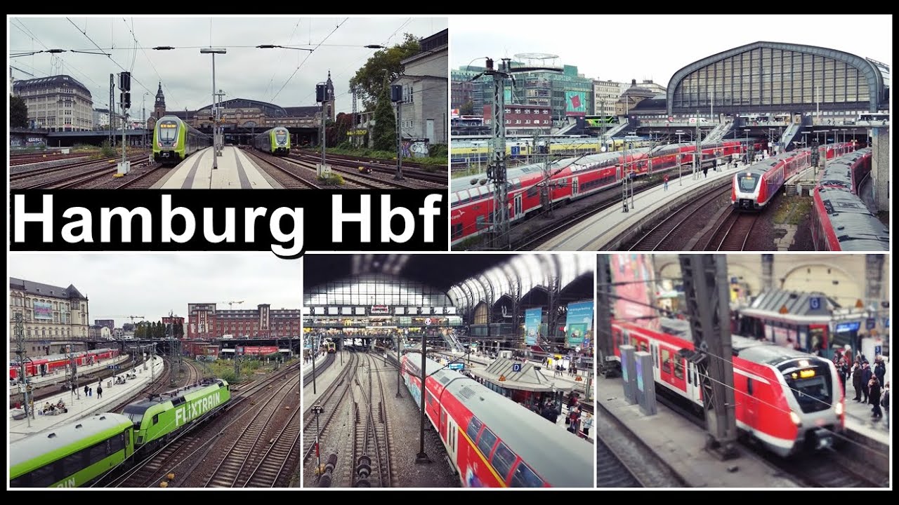 Viele Zugsichtungen beim Hauptbahnhof Hamburg, Deutschland 2022