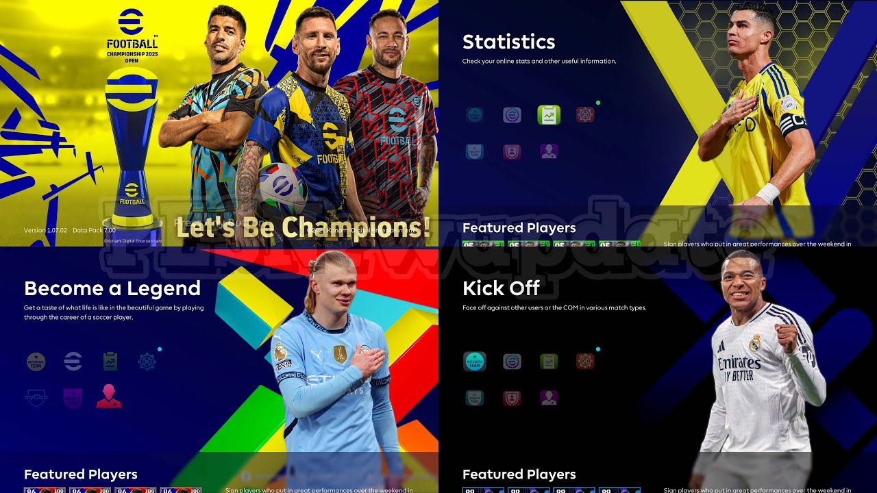 PES 2021 Menu eFootball 2025 V4 by PESNewupdate - YouTube