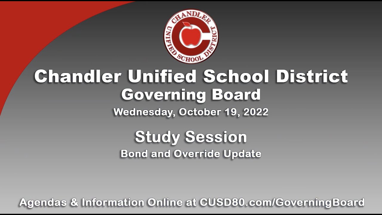 October 19 2022 Chandler USD Governing Board Study Session YouTube