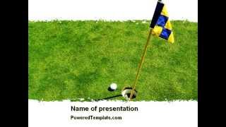 Marked Golf Hole PowerPoint Template by PoweredTemplate com