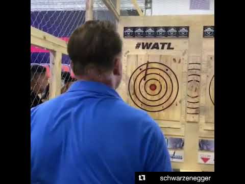 KALI AMOK SP - NO ARNOLD SOUTH AMERICA - THROWING AXE / BRAZILIAN CHAMPIONSHIP!! Mr. Schwarzenegger