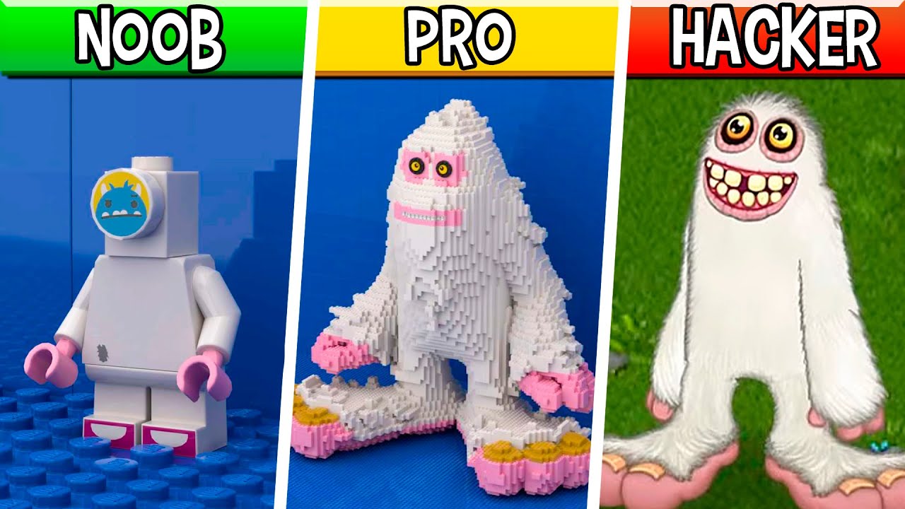 LEGO Mammott : Noob, Pro, HACKER! / (My Singing Monsters) - YouTube