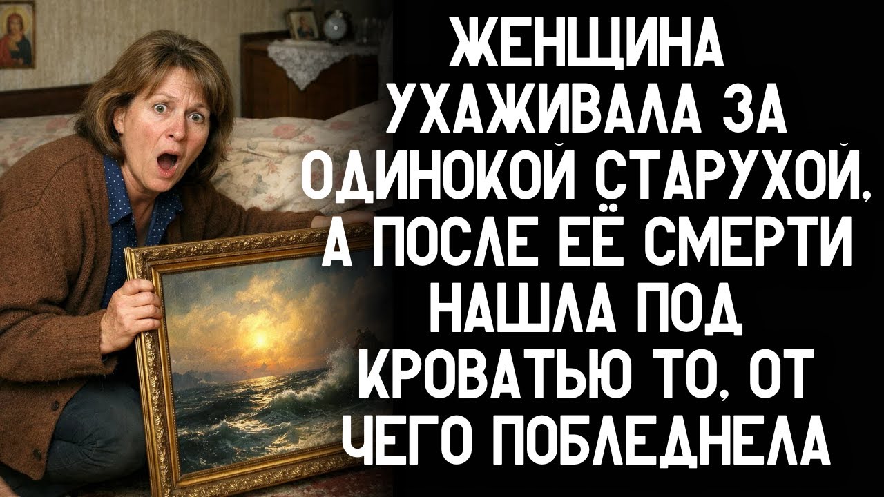 Женщина ухаживала за одинокой старухой, а после её смерти нашла под кроватью то, от чего побледнела!
