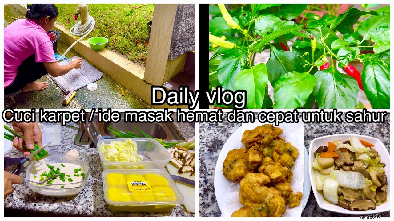 Daily vlog, Kegiatan Ibu Rumah Tangga Di Rumah Minimalis, Masak Menu Hemat Dan Cepat Untuk Sahur