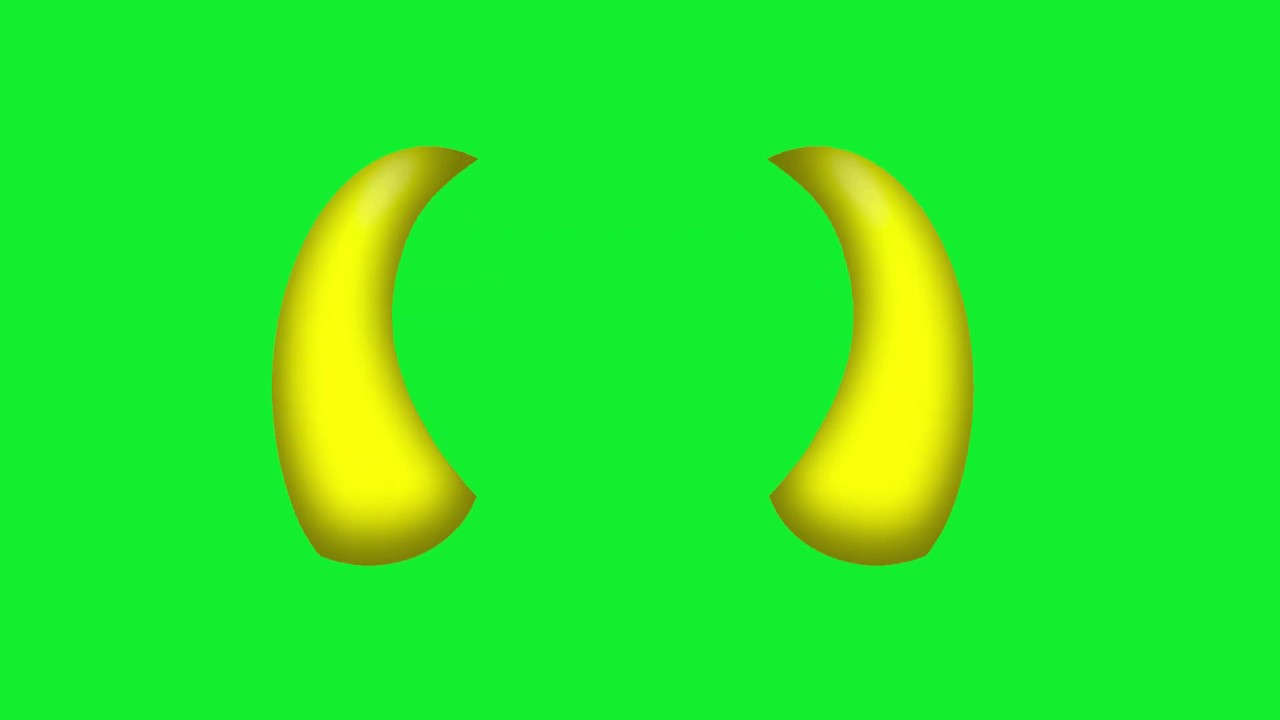 `Devil's horn3 green screen animation effect(devil's temptation, satan