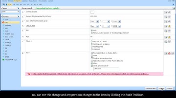Edit Data in a Case Report form