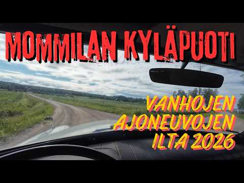 Kooilari’s June 2026 recording follows an old-vehicle evening at Mommilan Kyläpuoti. Its description specifically mentions the former village shop, the village-shop museum and a shop-van museum, giving the viewer a glimpse of the site’s nostalgic, event-based character. This is an individual visitor’s dated record, not an official opening announcement or a complete inventory of the collections. The local visitor page confirms the site’s summer café and museum role; check the operator’s current dates before making the trip.