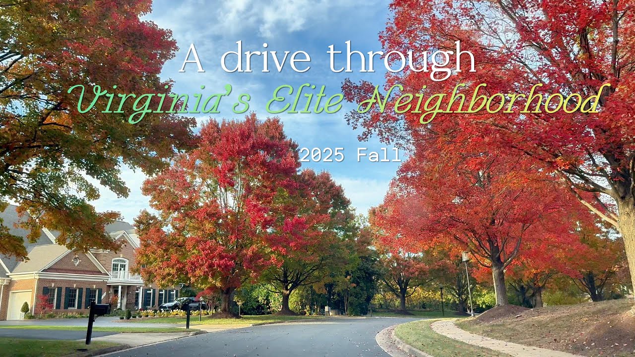 Fall Drive through Virginia's Rich Town (Natural Sound)