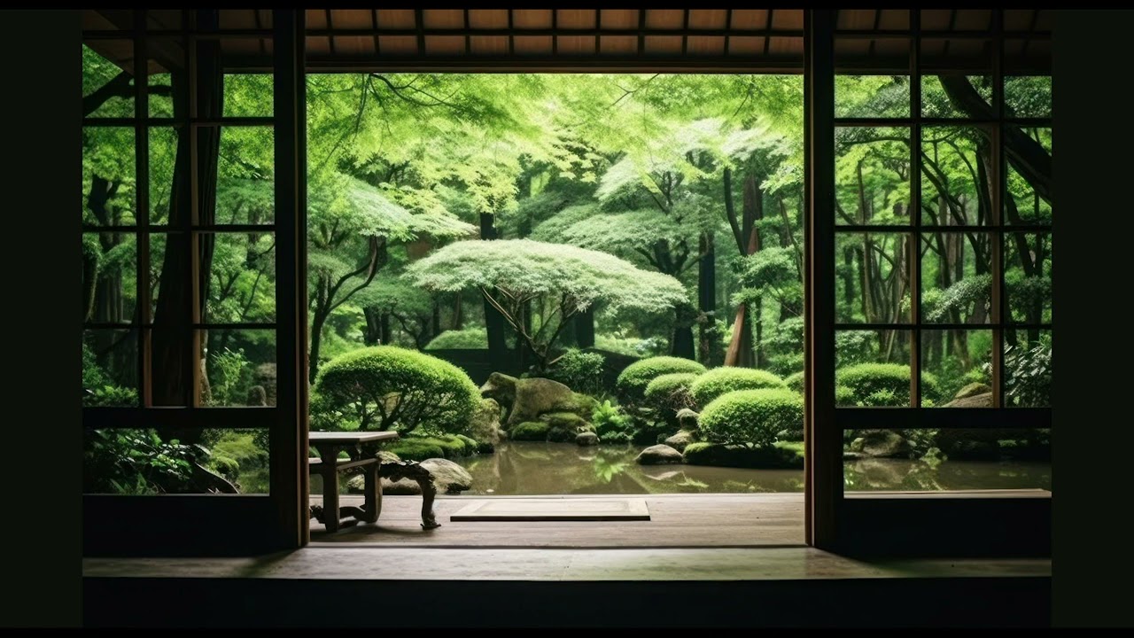 40 min Meditation Music [Japanese Zen Garden] Koto ,Shakuhachi