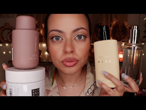 ASMR| Body Care Show & Tell - My Lotions & Potions & a lil cry sesh 💧 (tapping, liquid sounds)