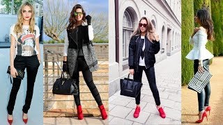 10 ideas para combinar unos zapatos rojos para mujer - YouTube