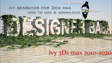 Ivy Generator For 3Ds Max 2010-2021 For Landscape
